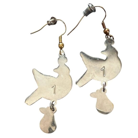 Holiday Earrings - Partridge in a Pear Tree - 12 Days of Christmas - #1 - Picture 2 of 4